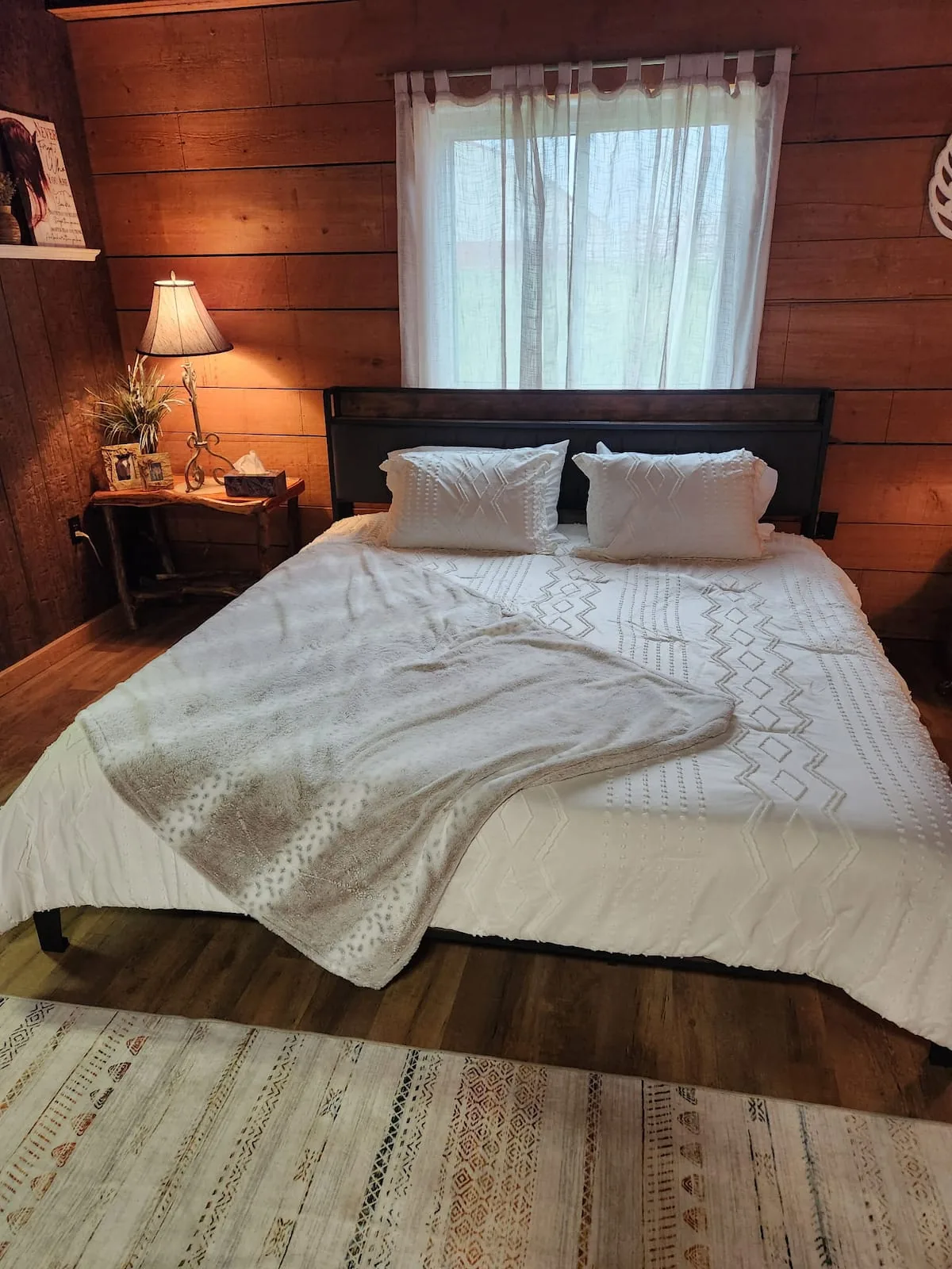 The private cabin, photographed for its Wolfe Ranch Airbnb listing
